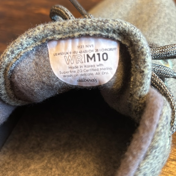 Allbirds grey wool mens runners size 10 - Picture 4 of 7